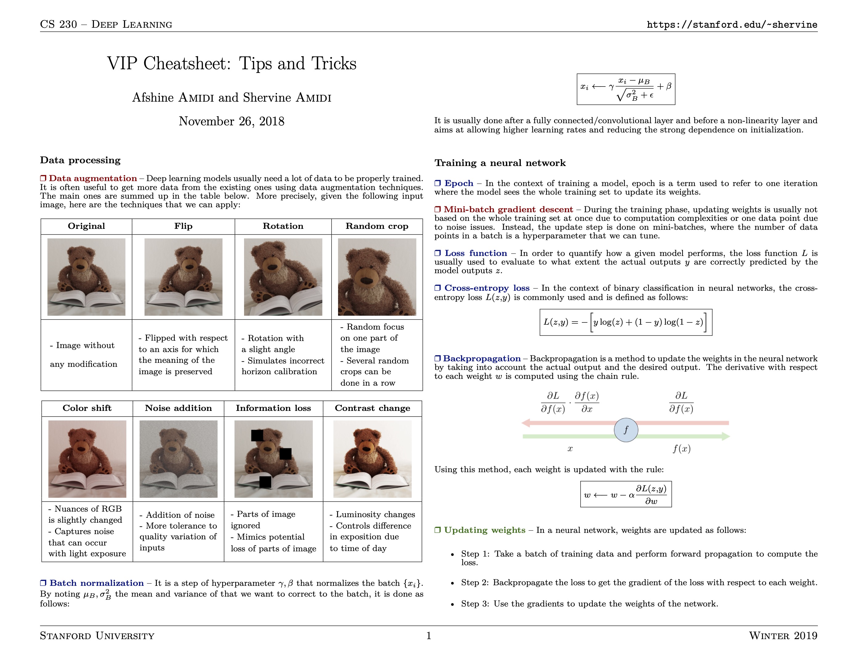 cheatsheet-deep-learning-tips-tricks