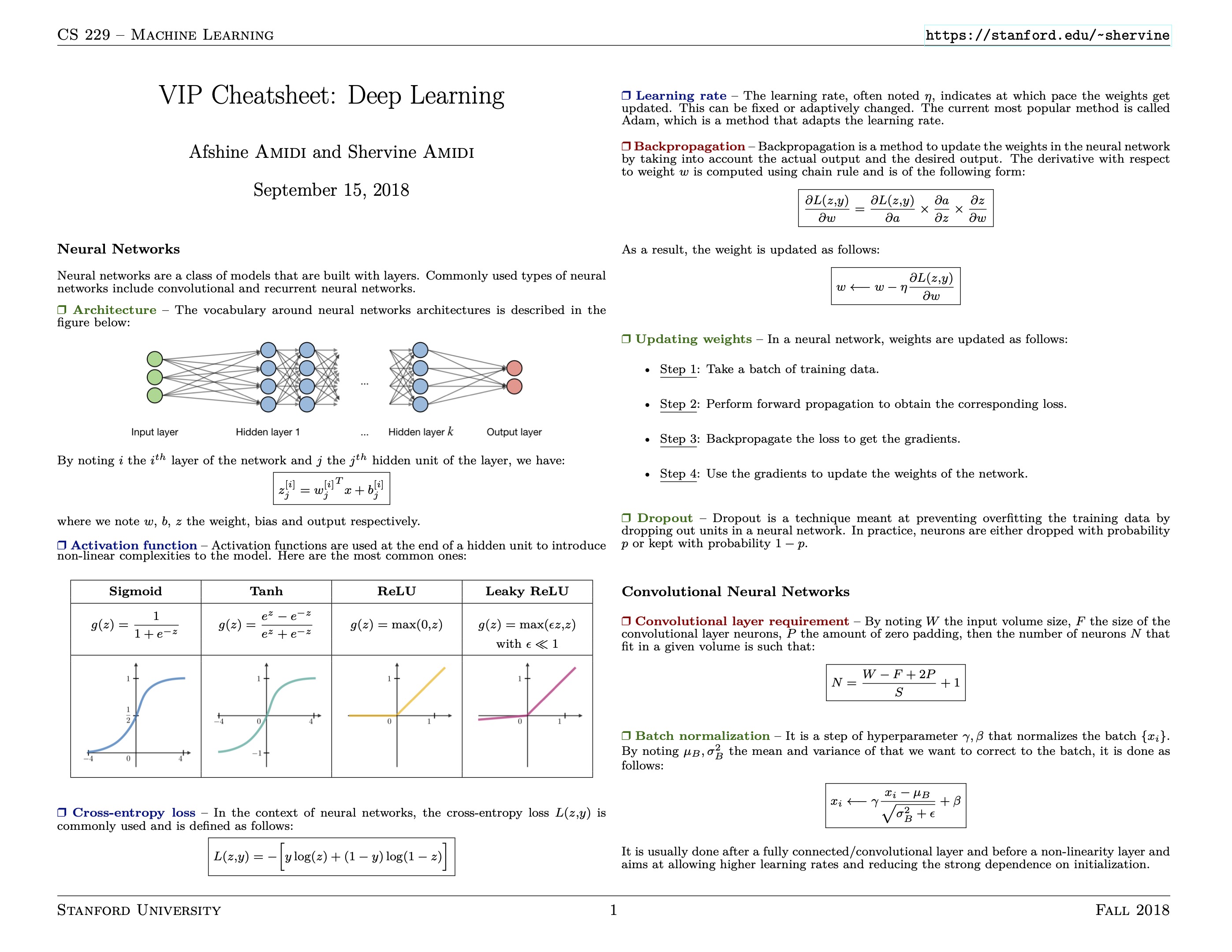 cheatsheet-deep-learning